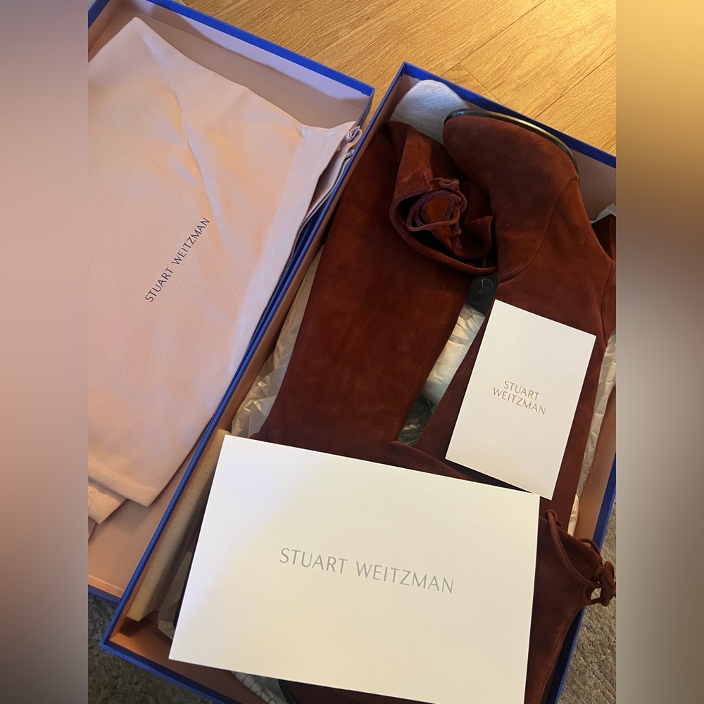 (Red) Stuart weitzman suede highland boots - Picture 7 of 11